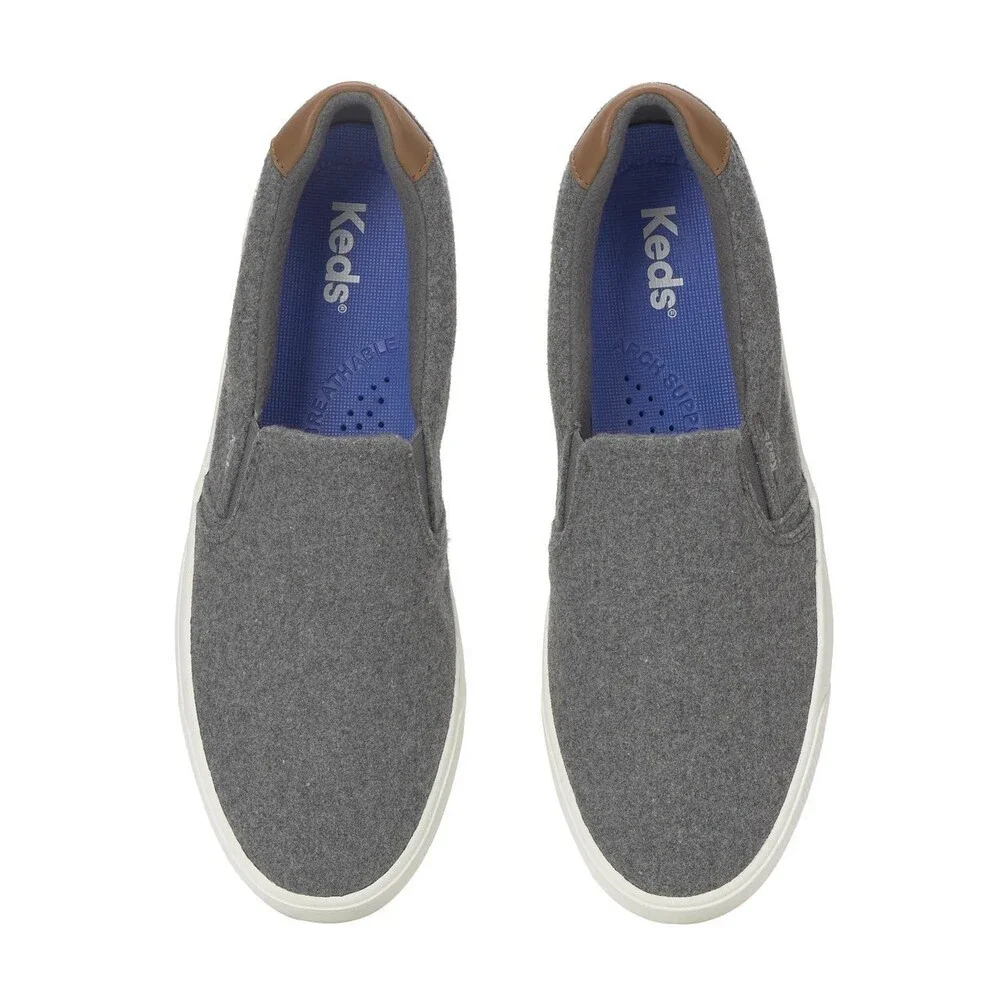 Keds Pursuit Sneakers Women's US 8.5 Charcoal Wool Slip On Casual Shoes ZAP1485